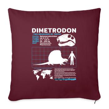 Fiche technique Dimetrodon - Housse de coussin décorative 45 x 45 cm - bordeaux - Devant
