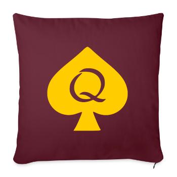 DAME DE PIQUE - Housse de coussin décorative 45 x 45 cm - bordeaux - Devant