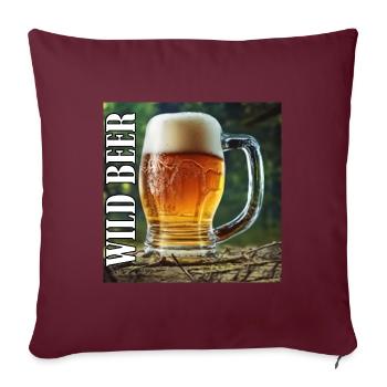 Wildes Bier - Sofakissenbezug 45 x 45 cm - Burgunderrot - Vorne