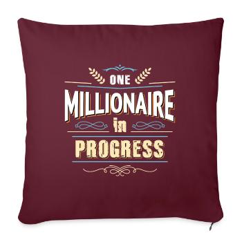 On the path to wealth - Sofa pillowcase 17,3'' x 17,3'' (45 x 45 cm) - burgundy - Front