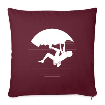Escalade Escalade Alpinisme Mur d’escalade - Housse de coussin décorative 45 x 45 cm - bordeaux - Devant
