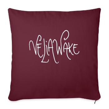 Veliawakelogo - Housse de coussin décorative 45 x 45 cm - bordeaux - Devant