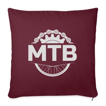 VTT VTT - Housse de coussin décorative 45 x 45 cm - bordeaux - Devant