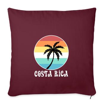 Costa Rica - Housse de coussin décorative 45 x 45 cm - bordeaux - Devant