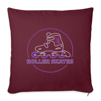 Rollerblades Rollschuhe Inlineskater - Sofakissenbezug 45 x 45 cm - Burgunderrot - Vorne