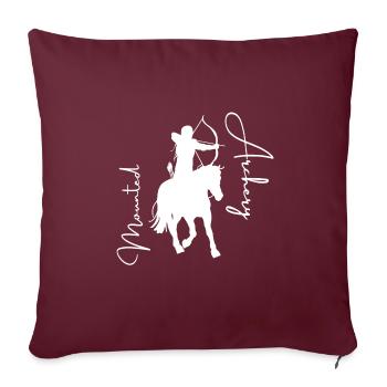 Mounted archer white - Sofa pillowcase 17,3'' x 17,3'' (45 x 45 cm) - burgundy - Front