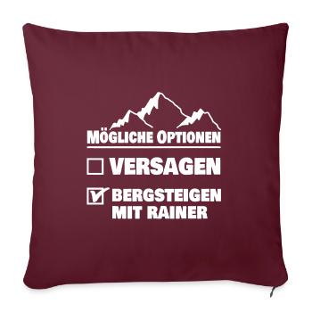 rainer - Sofakissenbezug 45 x 45 cm - Burgunderrot - Vorne