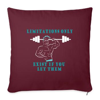 Musculation Musculation Fitness Renforcement musculaire - Housse de coussin décorative 45 x 45 cm - bordeaux - Devant