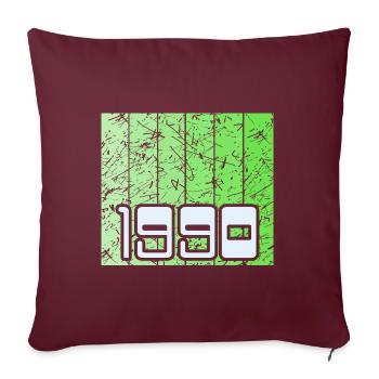 Rétro Green millésime 1990 - Housse de coussin décorative 45 x 45 cm - bordeaux - Devant