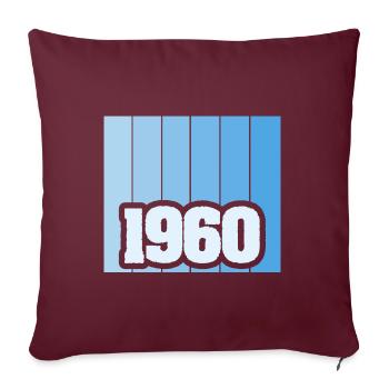 1960 1960 - Housse de coussin décorative 45 x 45 cm - bordeaux - Devant