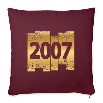 en 2007 - Housse de coussin décorative 45 x 45 cm - bordeaux - Devant