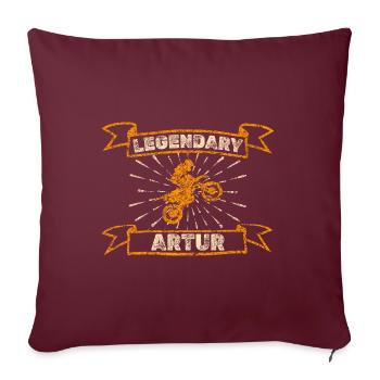 Geschenk für Artur - Sofakissenbezug 45 x 45 cm - Burgunderrot - Vorne