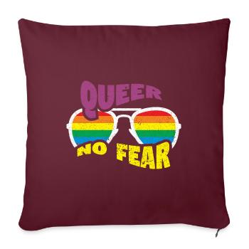 Gay Gay Gay Lesbienne LGBT - Housse de coussin décorative 45 x 45 cm - bordeaux - Devant
