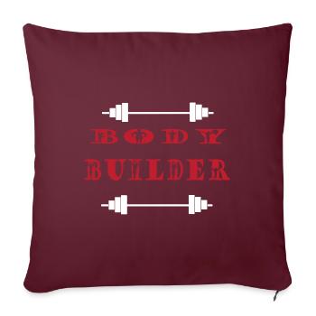 Musculation Musculation Fitness Renforcement musculaire - Housse de coussin décorative 45 x 45 cm - bordeaux - Devant