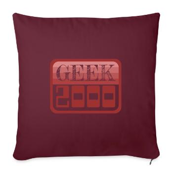 Année 2000 - Housse de coussin décorative 45 x 45 cm - bordeaux - Devant