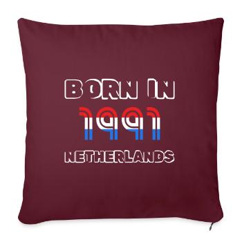 Netherlands 1991 - Sofakissenbezug 45 x 45 cm - Burgunderrot - Vorne