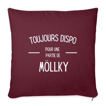 Cadeau möllky drole sport molky mollky - Housse de coussin décorative 45 x 45 cm - bordeaux - Devant