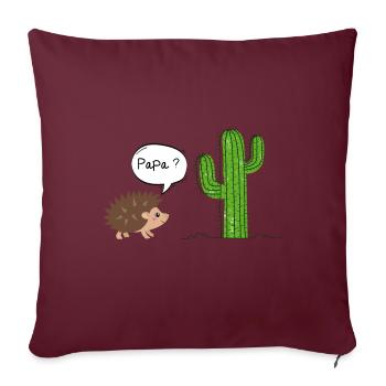Humour, dessin, idée cadeau humoristique - Housse de coussin décorative 45 x 45 cm - bordeaux - Devant