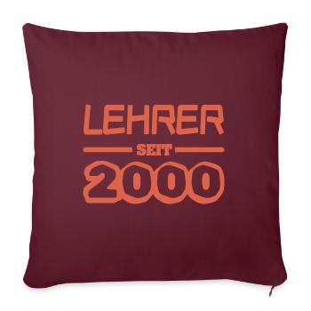 Jahr 2000 - Sofakissenbezug 45 x 45 cm - Burgunderrot - Vorne