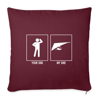Ton Père - Mon Père - Personne planante Illu - Housse de coussin décorative 45 x 45 cm - bordeaux - Devant