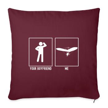 Votre ami - Moi - Sky Glide Front View - Housse de coussin décorative 45 x 45 cm - bordeaux - Devant