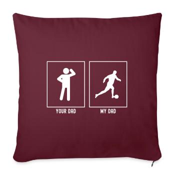 Ton père - Mon père - Joueur de football Kick Illu - Housse de coussin décorative 45 x 45 cm - bordeaux - Devant