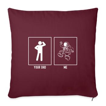 Votre père - I - voyageur de l’espace - Housse de coussin décorative 45 x 45 cm - bordeaux - Devant