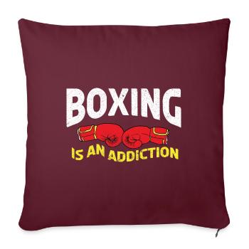 Boxe Boxer Arts Martiaux Boxe Ring Gants de Boxe - Housse de coussin décorative 45 x 45 cm - bordeaux - Devant