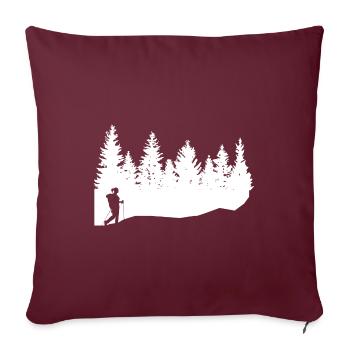 Arbres - Randonnée - (4) - Housse de coussin décorative 45 x 45 cm - bordeaux - Devant