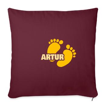 Geschenk für Artur - Sofakissenbezug 45 x 45 cm - Burgunderrot - Vorne