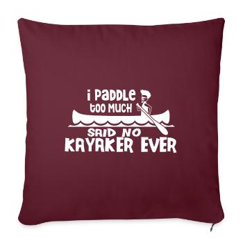 Kayak Bateau Canoë Paddle Double Paddle - Housse de coussin décorative 45 x 45 cm - bordeaux - Devant