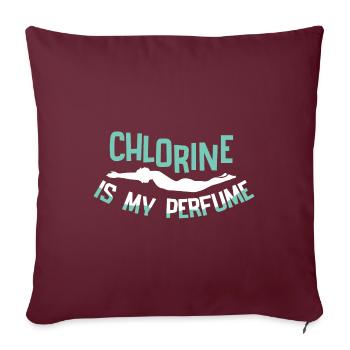 Nageurs Natation 50 mètres piste Brasse - Housse de coussin décorative 45 x 45 cm - bordeaux - Devant