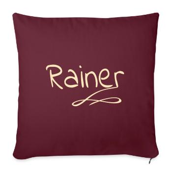 Vorname Rainer - Sofakissenbezug 45 x 45 cm - Burgunderrot - Vorne