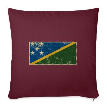 Îles Salomon - Housse de coussin décorative 45 x 45 cm - bordeaux - Devant