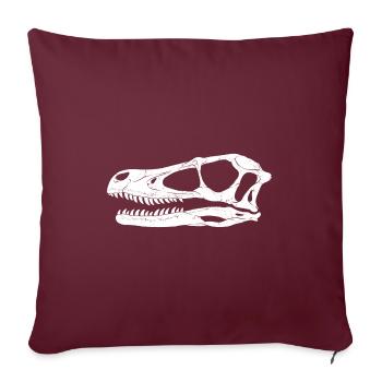 Velociraptor Fossil - Sofakissenbezug 45 x 45 cm - Burgunderrot - Vorne