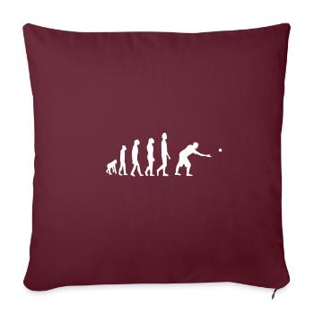 Pétanque Evolution Pétanque - Housse de coussin décorative 45 x 45 cm - bordeaux - Devant