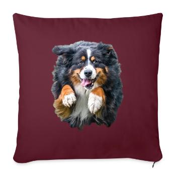 bouvier bernois - Housse de coussin décorative 45 x 45 cm - bordeaux - Devant