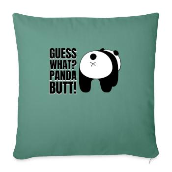 Guess what? Panda Butt Bear Saying Humor Pun - Sofa pillowcase 17,3'' x 17,3'' (45 x 45 cm) - cypress green - Front