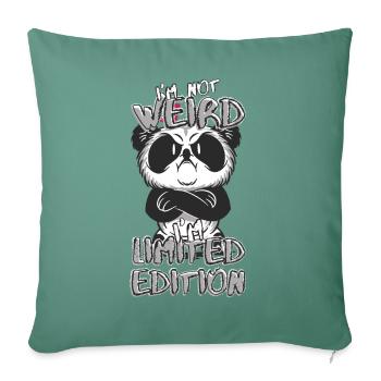 Annoyed Cartoon Panda - Limited Edition - Saying - Sofa pillowcase 17,3'' x 17,3'' (45 x 45 cm) - cypress green - Front