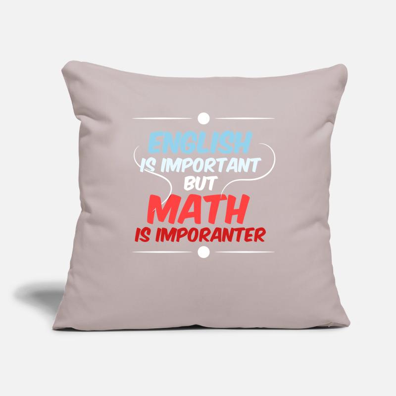 Math Math Math Professeur de mathématiques Mathématicien Housse de coussin décorative 45 x 45 cm