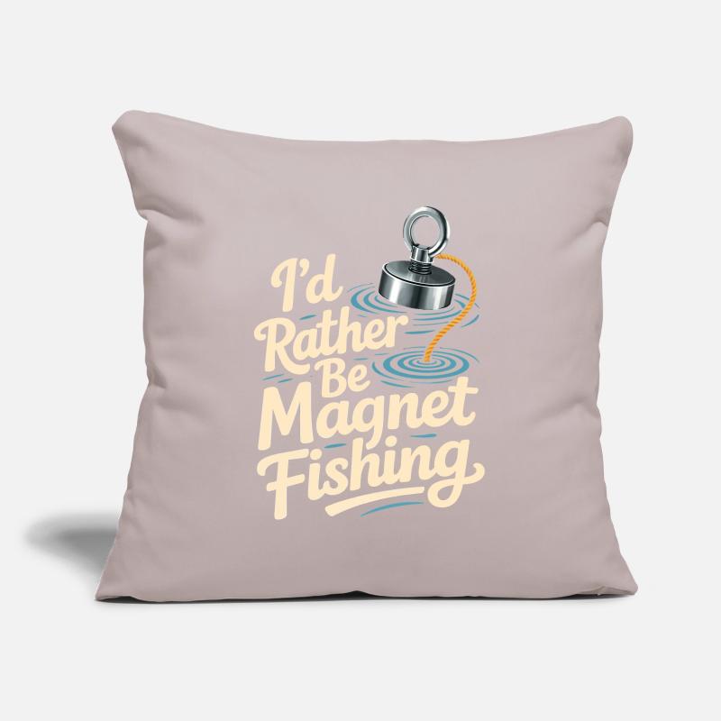 I'd rather magnet fish Sofa pillowcase 17,3'' x 17,3'' (45 x 45 cm)