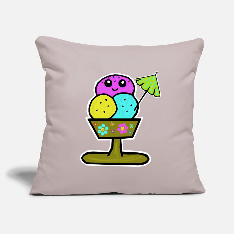 Bunter Eisbecher Eiscreme Eiskreme Eis Sofakissenbezug 45 x 45 cm