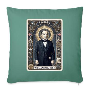 William McKinley Tarotkarte - Sofakissenbezug 45 x 45 cm - Tanngrün - Vorne