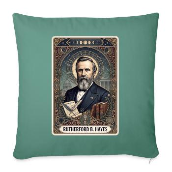 Rutherford B. Hayes Tarotkarte - Sofakissenbezug 45 x 45 cm - Tanngrün - Vorne