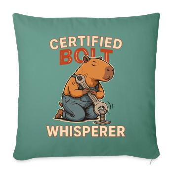 Certified Bolt Whisperer - Sofakissenbezug 45 x 45 cm - Tanngrün - Vorne