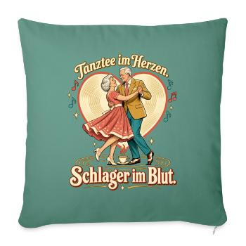 Schlagerfan Oma Opa Schlagerliebe Tanztee - Sofakissenbezug 45 x 45 cm - Tanngrün - Vorne