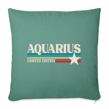 Zodiac sign Aquarius - Sofa pillowcase 17,3'' x 17,3'' (45 x 45 cm) - cypress green - Front