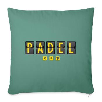Padel - Cadeau padel - Housse de coussin décorative 45 x 45 cm - vert sapin - Devant