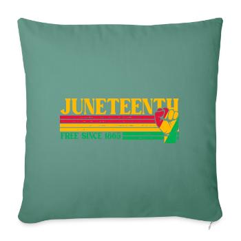 Juneteenth - Housse de coussin décorative 45 x 45 cm - vert sapin - Devant