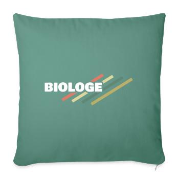 Biologist as a profession - Sofa pillowcase 17,3'' x 17,3'' (45 x 45 cm) - cypress green - Front